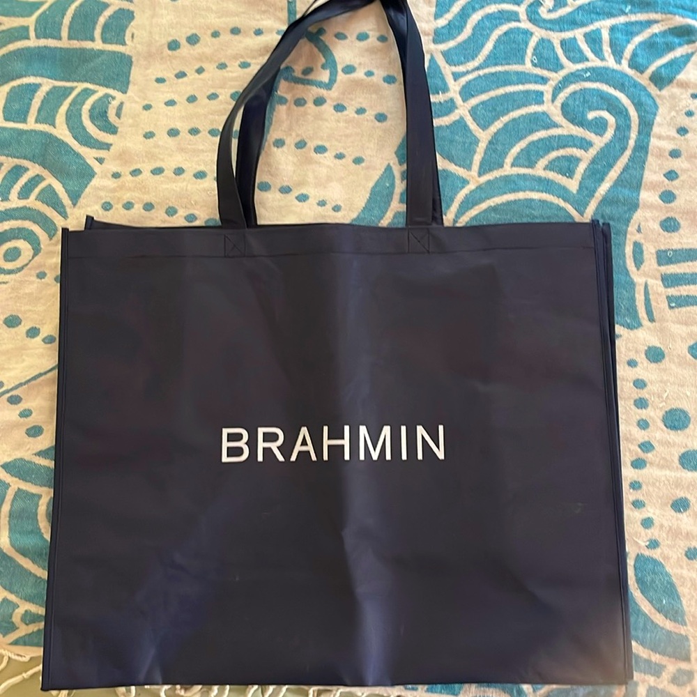Brahmin reusable recyclable XL tote storage bag 20x16 x 9